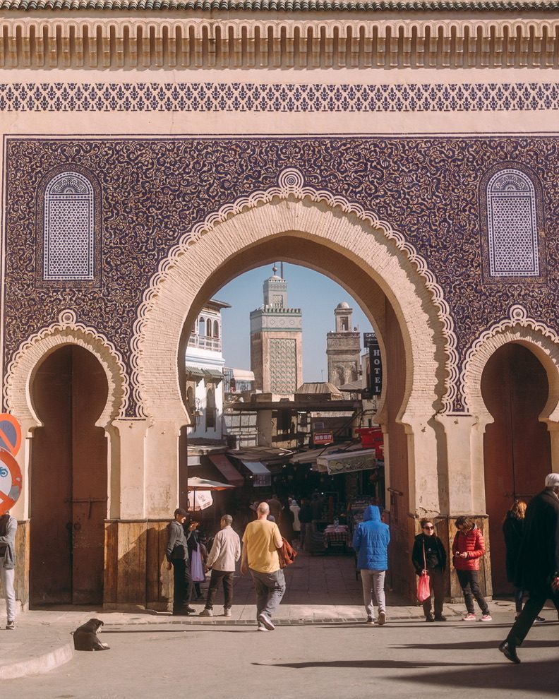 Bab Boujloud, the blue gate of the Fes medina
